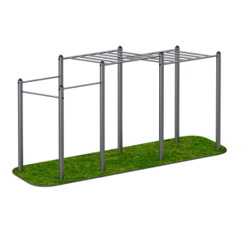 Рукоход двойной разноуровневый с турниками Sabirgym SGWOK015 s-dostavka - Спортивные тренажеры Сабиржим