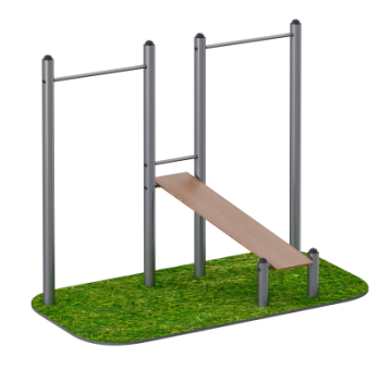 Уличный комплекс Скамья для пресса с турником (эконом) Sabirgym SGWOK020.30 - Спортивные тренажеры Сабиржим